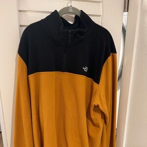 The North Face Men's Glacier Fleece 1/2 Zip, Size XXL, Yellow and Black